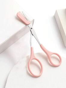 1 Set Eyebrow Razor, Crescent Eyebrow Trimmer With Comb, Eyebrow Grooming Kit, Makeup Tools, Facial Hair Trimmer, Shaver - Multicolor - View 12