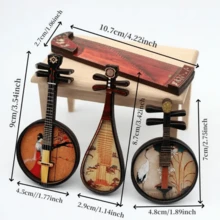 Ancient Style Musical Instrument Decor - Wooden National Magnetic Fridge Sticker - Ancient Musical Instrument Cultural Creative Souvenir - Interesting INS Style Gift