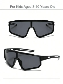 1 pieza Gafas de ciclismo coloridas para niños de 3 a 10 años, gafas deportivas para exteriores con marcos grandes de colores - regalo perfecto para niños