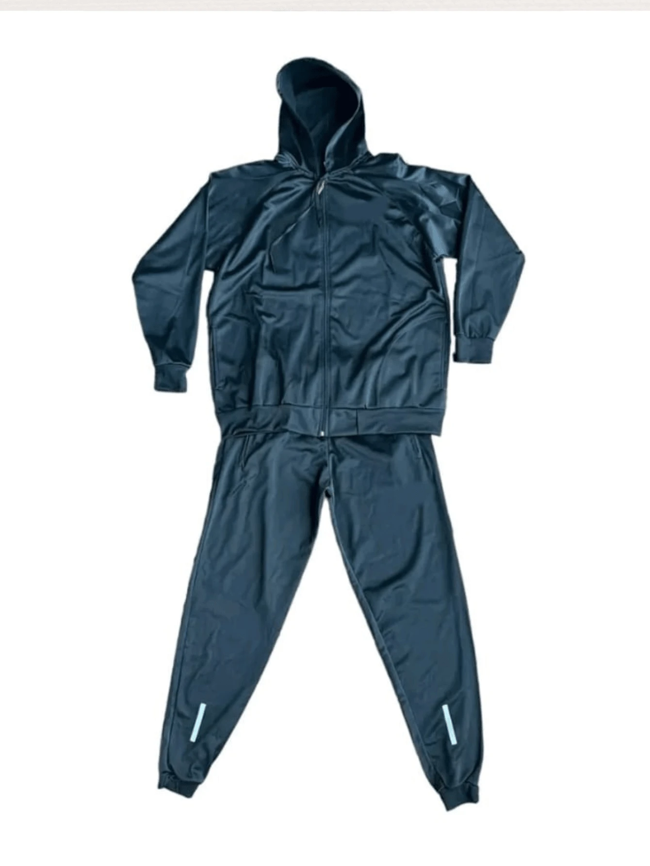 Dry Fit Set: Cold Weather Top + Jogger Pants With Reflective Detail - Azul Marino - Ver 1
