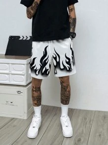 Men's Shorts, Men Shorts, Casual, Workout Shorts, Jersey Men, Boyfriend Style Printed, Gym Clothes Men, Athletic Shorts, Gym Shorts, Drawstring Waistband, Basketball Shorts, Elasticity Lightweight Sweatpants Perfect For Basketball, Baseball, Workout, Running, Training, Fitness, Athletic, Outdoor, Father's Day Gift