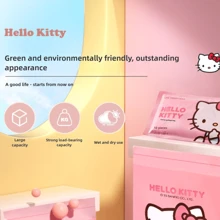 Sanrio Sanrio Hello Kitty Car Garbage Bag 10pcs Stick-On Car Trash Can Car Inside Car Good Stuff Desk Student Desk Cleaning Bag(Pack 10 Pieces)