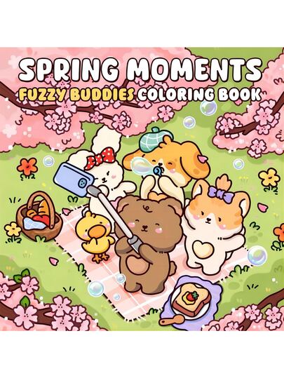 1PC SPRING MOMENTS : Coco Coloring Book Featuring Super Cute Animal Characters With Easy And Simple Designs For Relaxation (Cozy Spaces Coloring)You'll Discover Many Interesting Hidden Stories Coloring Book (Default Without Marker Pen)[ Hand Drawn Must-Have ]