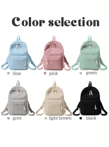 Zaino personalizzato con nome, zaino campus di colore solido, zaino in velluto a coste personalizzato, zaino ricamato, zaino per il ritorno a scuola, zaino personalizzato, borsa personalizzata, regalo, zaino, borsa ricamata personalizzata, zaino con singola lettera