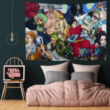 1/10 PIEZAS Tapiz colgante bohemio de estilo anime One Piece, tapices bohemios baratos para colgar en la pared, tapices de mandala para decoración de pared, decoración del hogar, decoración de habitación, decoración de pared, decoración de dormitorio, póster de arte de pared, decoración de sala de estar, tapiz para decoración de habitación - Multicolor - Ver 43