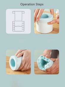 1 pieza Molde de hielo portátil de silicona 3D, molde de cubitos de hielo de silicona de fácil desmoldado, con capacidad para hasta 40 cubitos de hielo para hacer helados, yogur, caramelos, cubitos de hielo, perfecto para fiestas, viajes, bodas, cumpleaños, graduación, cocina, exteriores