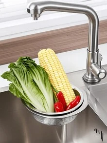 Rustic Sink Strainer With Handle, 201 Stainless Steel Kitchen Sink Drain Filter, Uncharged, For Dining & Indoor Use, Abrasion Resistant, Rust Resistant - Multicolor - View 6