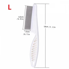 白色宠物除蚤梳，猫狗美容刷，除蚤刷，宠物脱毛刷 - 彩色 - 查看 3