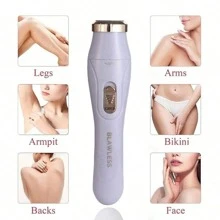 Afeitadora eléctrica recargable 3 en 1 - Una recortadora de cabello indolora apta para la cara, la nariz, las cejas y la barba, apta para recortadoras de cabello de mujer, maquinillas de afeitar faciales, eliminación del vello, barba, brazos, piernas, axilas y bikini - Juego de afeitadora portátil, juego de belleza recargable, regalo para fiestas