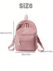 Zaino personalizzato con nome, zaino campus di colore solido, zaino in velluto a coste personalizzato, zaino ricamato, zaino per il ritorno a scuola, zaino personalizzato, borsa personalizzata, regalo, zaino, borsa ricamata personalizzata, zaino con singola lettera