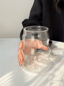 1 pièce Tasse à café en verre de 550 ml (sans paille) pour usage domestique, convenant aux femmes, tasse à boisson thé au lait. Tasses en verre à vagues esthétiques, verres à boire à design ondulé, verres à boire clairs pour café glacé, verrerie moderne et unique, verre court, verres à boissons froides, verre de cuisine créatif, tasses d'eau décoratives. Très adapté pour un usage quotidien, l'heure du café et du thé, la décoration de la maison, les réunions sociales, les cadeaux, les accessoires photo, les restaurants ou les cafés, etc. Retour à l'école