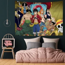 1/10 PIEZAS Tapiz colgante bohemio de estilo anime One Piece, tapices bohemios baratos para colgar en la pared, tapices de mandala para decoración de pared, decoración del hogar, decoración de habitación, decoración de pared, decoración de dormitorio, póster de arte de pared, decoración de sala de estar, tapiz para decoración de habitación - Multicolor - Ver 18