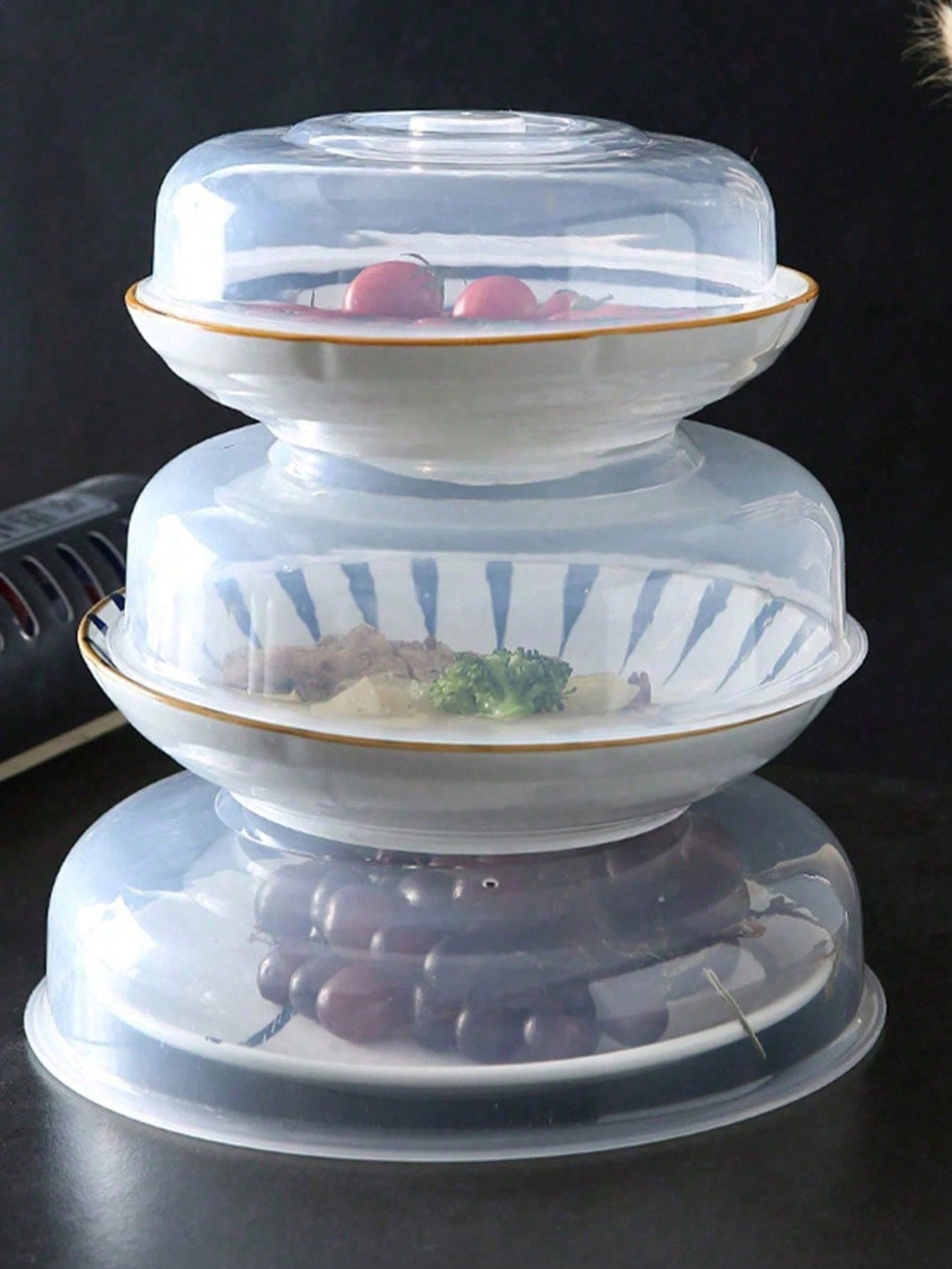 1 قطعة غطاء وعاء محفوظ للتسخين بالميكروويف، مقاوم للحرارة، غطاء أطباق ساخنة