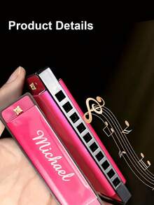 1 Stück Individuell gravierte Blues Mundharmonika, 10 Löcher Tonart C mit Etui, 10x2,7cm, personalisierte Namens Mundharmonika, für professionelle Spieler, Anfänger, Studenten und als Geschenk für Erwachsene und Freunde - Musikinstrument Sammlerstück, Geburtstagsgeschenke, Einschulung