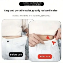 4 Pieces Invisible Waist Tightening Metal Button Clips - Adjustable, Fashionable Accessory For Jeans And Clothes, Easy To Use, Comfortable And Versatile - Multicolor - View 6