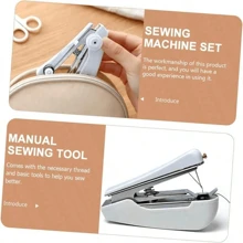 1pc Sewing Machine, Fast Sewing Machine, Portable Sewing Machine, Portable Metal Sewing Machine, Multi-Color Portable Mini Handheld Manual Sewing Machine, Multifunctional Household Use