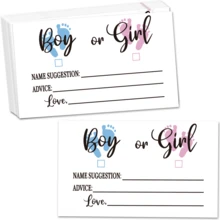 Gender Reveal Game - Girl Or Boy Cast Your Vote Cards - Baby Shower Gender Voting Card(10/20Pcs) - Multicolor - View 1
