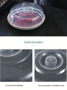 1 قطعة غطاء وعاء محفوظ للتسخين بالميكروويف، مقاوم للحرارة، غطاء أطباق ساخنة