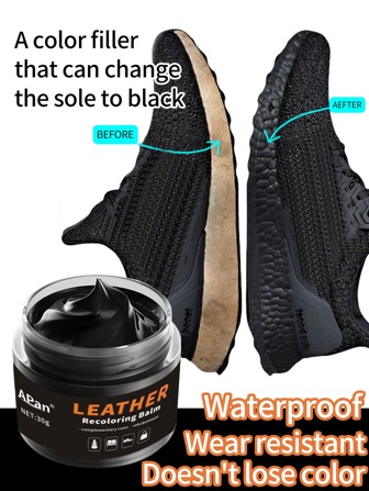 Sole Dye Black-修复翻新着色剂-运动鞋、鞋底通用黑色着色剂-耐磨防水不掉色。