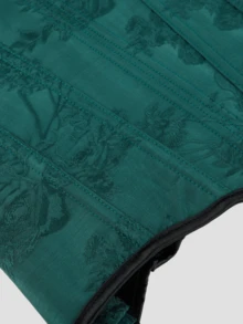 1 chiếc áo corset ôm sát không dây, gợi cảm, màu xanh lá cây thanh lịch, sang trọng, điểm xuyết vòng eo đính ngọc trai, phù hợp cho tiệc tùng, nhập vai, ngày Valentine, lễ hội âm nhạc. - Màu xanh lá cây đậm - Xem 9