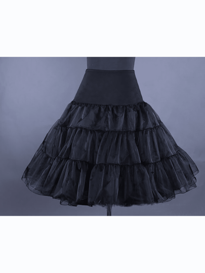 1pc Solid Color Polyester Lolita Dog Skirt Petticoat, 4-Layered Soft Tulle 60cm Boneless Petticoat, Soft Girl Cosplay Lolita Skirt, Suitable For All Seasons Fall Clothes For Women