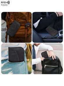 New Cross-Border Car Key Signal Shielding Bag, Anti-Theft RFID Blocking Phone Signal Isolation Pouch Purse Essentials - Black - View 10