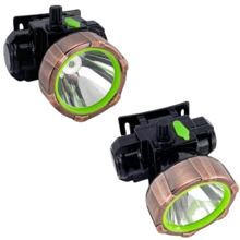 DORRAS Faro LED recargable para cabeza Intensidad ajustable con potenciómetro Lámpara Potente para pesca Linterna de transporte diario, conducción nocturna - Negro - Ver 3