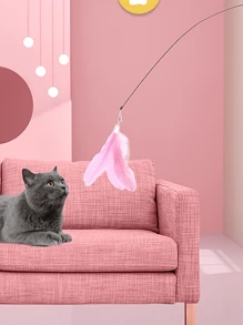 1/3pcs Cat Toy Suction Cup Tease Cat Stick Play By Yourself To Relieve Boredom Interactive Bite-Resistant Cat Toy With Suction Cup And Bell