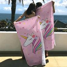1pc Bestselling Rainbow Unicorn Keizoro Ultra-Soft Microfiber Beach Towel, Quick-Dry, Highly Absorbent Suitable For Beach, Hotel, Gym, Bathroom, Digital Printing Summer Holiday Bathroom Decor