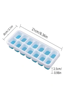 1/5Pcs Silicone Ice Cube Molds With Stainless Steel Ice Clip, Easy Release And Flexible, 14 Cavities 4 Mixed Colors With Spill-Proof Removable Lids, Stackable With Lid, Kitchen Accessories, Small Kitchen Utensils