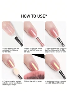1 cutie holografică Laser Nail Art sclipici pulbere pentru unghii oglindă lustruire crom pigment strălucitor dip pulbere DIY unghii farmece unghii pietre prețioase consumabile unghii
