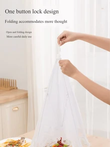 Nuevo protector rectangular de malla plegable a prueba de polvo para mesa de comedor comercial, picnic, cocina. Lavable.