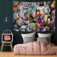 1/10 PIEZAS Tapiz colgante bohemio de estilo anime One Piece, tapices bohemios baratos para colgar en la pared, tapices de mandala para decoración de pared, decoración del hogar, decoración de habitación, decoración de pared, decoración de dormitorio, póster de arte de pared, decoración de sala de estar, tapiz para decoración de habitación - Multicolor - Ver 5