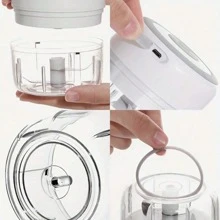JMMO Electric Mini Garlic Chopper With A Capacity Of 8.45 Ounces, USB Charging, Meat Blender And Garlic Grinder. It Is A Powerful Tool For Crushing Ginger And Vegetables, With A Switch And Thickened Design.