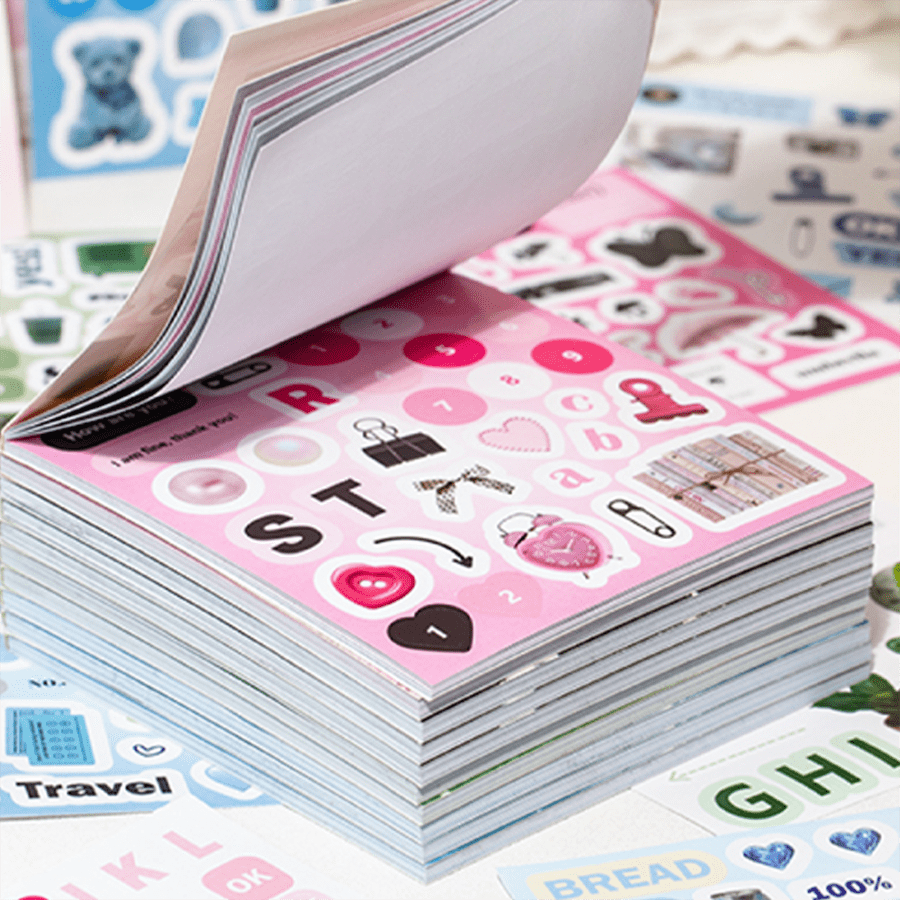 20 fogli/confezione di adesivi, serie di note quotidiane, libro di adesivi tagliati al laser in stile ins elegante, forniture per scrapbooking, cornici fotografiche decorative per quaderni, custodie per telefoni cellulari, tazze d'acqua, riviste di rifiuti, scatole di cancelleria, adesivi personalizzati fai-da-te,forniture scolastiche, ritorno a scuola