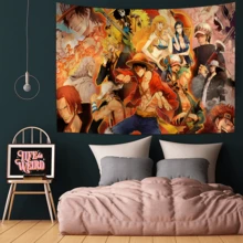 1/10 PIEZAS Tapiz colgante bohemio de estilo anime One Piece, tapices bohemios baratos para colgar en la pared, tapices de mandala para decoración de pared, decoración del hogar, decoración de habitación, decoración de pared, decoración de dormitorio, póster de arte de pared, decoración de sala de estar, tapiz para decoración de habitación - Multicolor - Ver 47