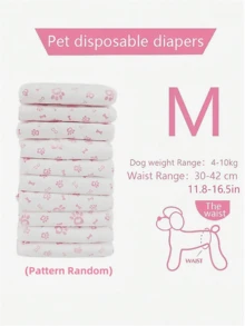 Pet Diapers, Hygienic Dog Pads, Period Dog Panties, Leak-Proof Dog Diapers, Super Absorbent, Disposable (Similar To Diapers/Pads/Sanitary Pads/Underwear), Random Patterns, Essential Cleaning Products For Male And Female Dogs After Excretion - Multicolor - View 17