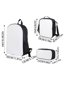 Customized 3 Pieces Bag Set – Upload Your Photo To Personalize Backpack, Shoulder Bag & Storage Pouch, Creative Gift, For Daily Commute, School & Travel (Please Provide Large-Sized Pictures) - Multicolor - View 4