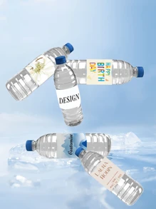 10-100pcs Customizable Mineral Water Bottle Stickers, Wedding Gift Stickers, Birthday Party Decorations, Rectangular Mineral Water Bottle Gift Decoration Labels, Waterproof, Personalized Labels, Suitable For Wedding, Birthday, Business, Party Promotion, Customizable Mineral Water Bottle Sticker Set, Personalized Labels, Suitable For Wedding, Birthday, Business, Party Promotion, Multi-Functional, Adjustable, Decorative,Graphic Print