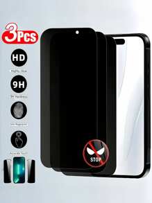 3pcs 9H Anti-Peeping Tempered Glass Screen Protector Film Compatible With Samsung Galaxy S25/16, Poco/Redmi 14C 13C, Honor - Privacy Protection Without Bubbles, Not Supporting Fingerprint Unlock Gift For Birthday, Family, Friends Anti-Spy, Phone Screen Protector, Phone Accessories