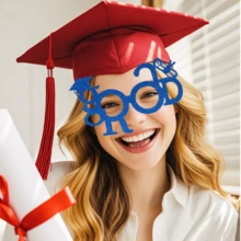 1 件毕业派对快乐眼镜、毕业派对用品、装饰性毕业眼镜、毕业礼物、节日礼物、生日礼物、派对礼物、返校礼物 - 彩色 - 查看 6