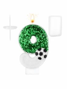 Newly Upgraded Football Shaped Candles, 0-9 Digit Candles, Birthday Cake Decorations, Party Candles, Atmosphere Party Supplies, Romantic Party Supplies, Birthday Candles, Graduation Party, Father's Day Birthday Party, Etc. Cake Decorations, Baking Decorations, Creative Digit Birthday Candles, Cake Birthday Decoration Candles, Handmade DIY Gifts. Comes With A Handwritten Greeting Card As A Gift, Suitable For 1 To 100 Years Old Birthday Party Cake Decorations