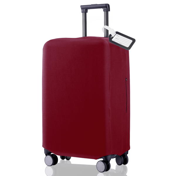 Housse de protection élastique renforcée et résistante à l'usure pour valise de voyage de 19 à 33 pouces, housse de protection de couleur unie simple pour valise, convient pour l'enregistrement à l'aéroport, anti-collision pour sacs à roulettes, accessoires scolaires