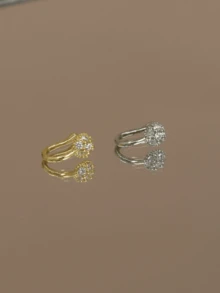 1 Stück Nasenpiercing mit kubischem Zirkonia, stylischer Luxusoptik, Fake Nasenring zum täglichen Tragen für Frauen - Verschiedenfarbig - Übersicht 5