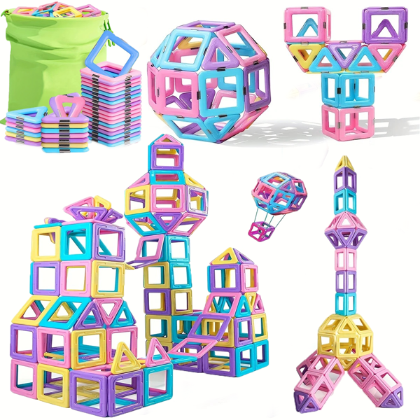 Großes Macarons Magnetisches Designer Konstruktions-Set, Modell & Baustein Spielzeug, Magnete, Magnetische Blöcke, Lernspielzeug als Geburtstagsgeschenk für Kinder, Zufallsfarbe