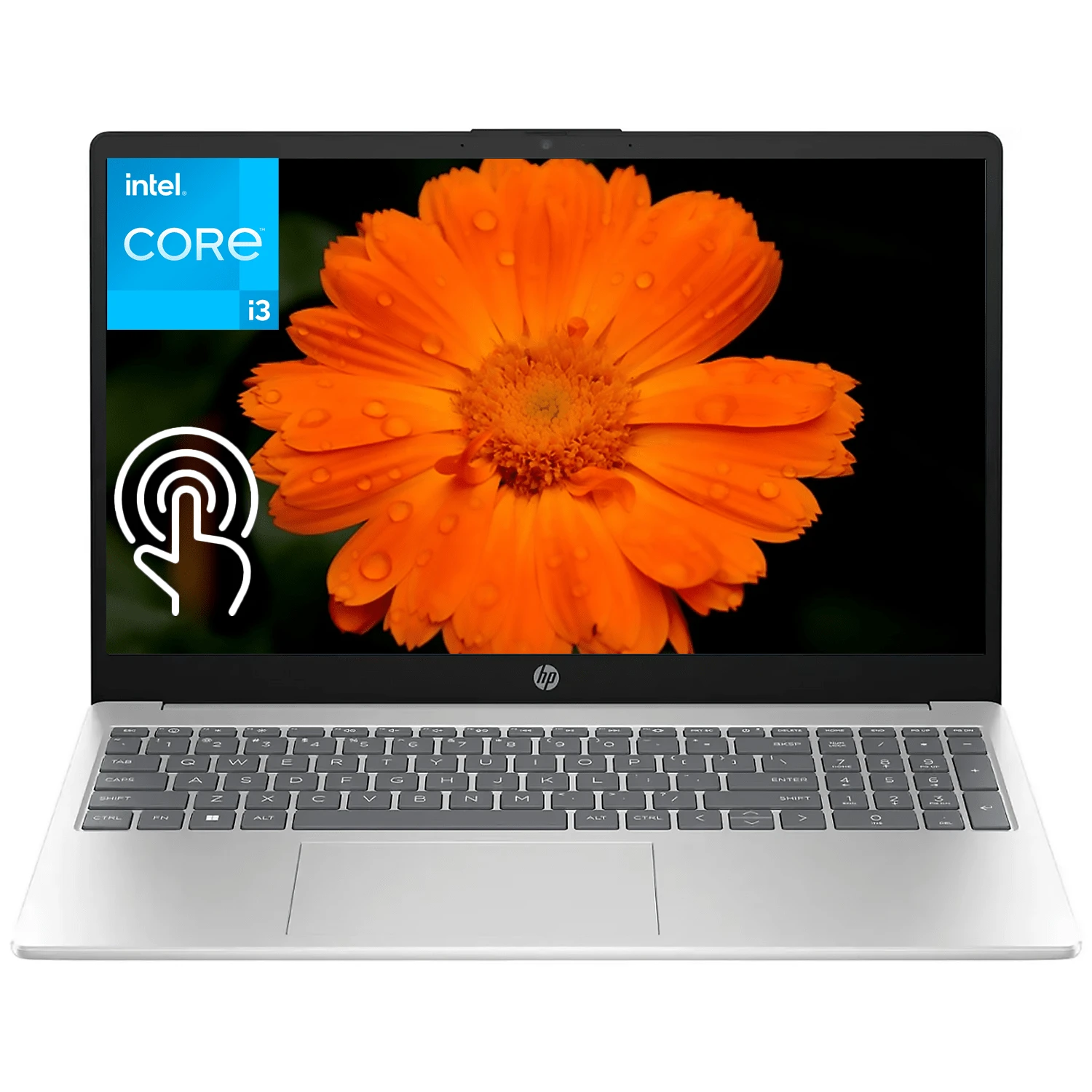 HP 15.6" HD Touchscreen Laptop For Business & Students, Intel Core I3-1215U, Up To 64GB RAM, Up To 2TB SSD, Intel UHD Graphics, Fast Charge, WiFi 6E, Numeric Keypad, Windows 11 Home In S Mode, Natural Silver