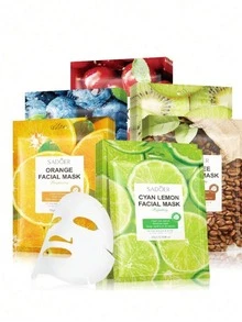 100 Mascarillas Faciales Hidratantes Skin Care Envio Surtido Cuidado Facial Diario Antiedad Iluminador Nutritivo Spa Belleza Cosméticos Para Todo Tipo de Piel - Multicolor - Ver 1