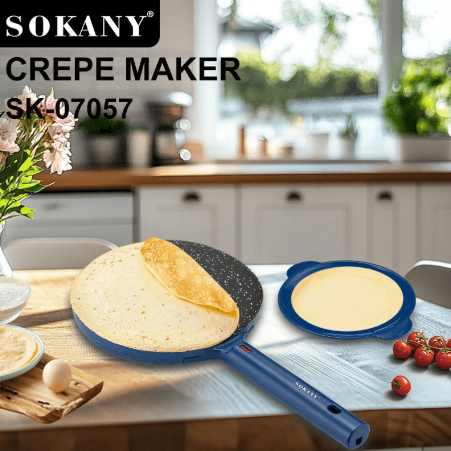 SOKANY Máquina multifunción para hacer panqueques SOKANY07057, máquina para panqueques de calentamiento rápido, máquina para panqueques para uso doméstico, máquina multifunción para hacer panqueques, fácil de hacer panqueques deliciosos y panqueques para el desayuno