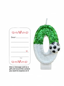 Newly Upgraded Football Shaped Candles, 0-9 Digit Candles, Birthday Cake Decorations, Party Candles, Atmosphere Party Supplies, Romantic Party Supplies, Birthday Candles, Graduation Party, Father's Day Birthday Party, Etc. Cake Decorations, Baking Decorations, Creative Digit Birthday Candles, Cake Birthday Decoration Candles, Handmade DIY Gifts. Comes With A Handwritten Greeting Card As A Gift, Suitable For 1 To 100 Years Old Birthday Party Cake Decorations