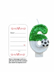 Newly Upgraded Football Shaped Candles, 0-9 Digit Candles, Birthday Cake Decorations, Party Candles, Atmosphere Party Supplies, Romantic Party Supplies, Birthday Candles, Graduation Party, Father's Day Birthday Party, Etc. Cake Decorations, Baking Decorations, Creative Digit Birthday Candles, Cake Birthday Decoration Candles, Handmade DIY Gifts. Comes With A Handwritten Greeting Card As A Gift, Suitable For 1 To 100 Years Old Birthday Party Cake Decorations